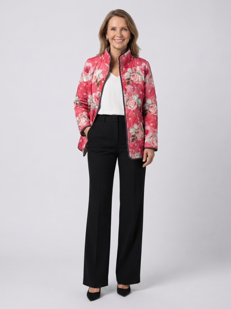 Georgia | Quilted Jacket in Powder Pink
