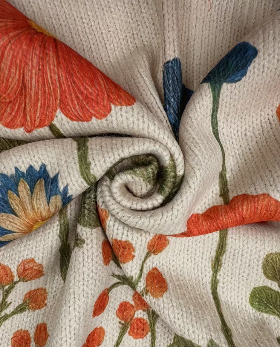 Wrenna™ | Botanical Bloom Zip Cardigan