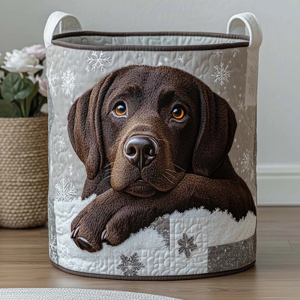 Goldie | Happy Dog Print Laundry Basket
