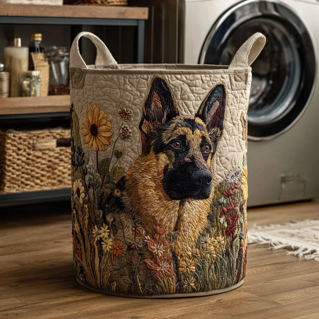 Goldie | Happy Dog Print Laundry Basket