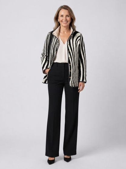 Darcy | Zebra Graphic Quilted Jacket