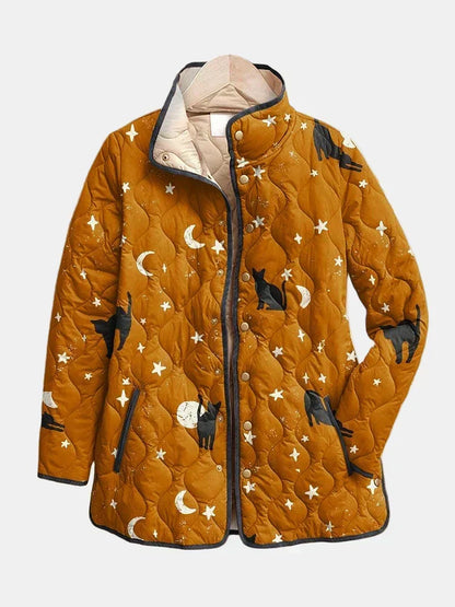 Thea | Cats and Stars Quilted Jacket