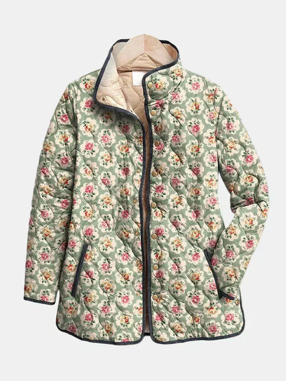 Edith | Floral Tapestry Quilted Jacket
