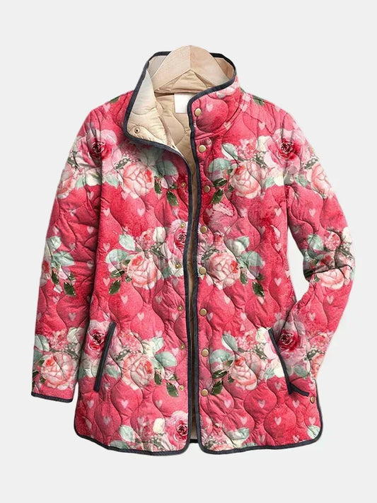 Georgia | Quilted Jacket in Powder Pink
