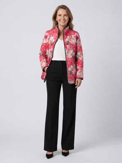 Georgia | Quilted Jacket in Powder Pink