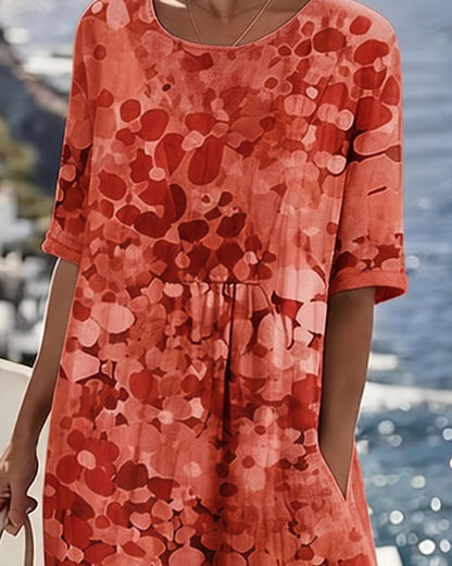 Elowen | Relaxed Floral Print Midi Dress