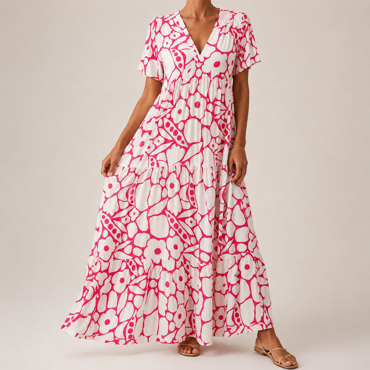 Clara | Elegant Bohemian Tiered Maxi Dress