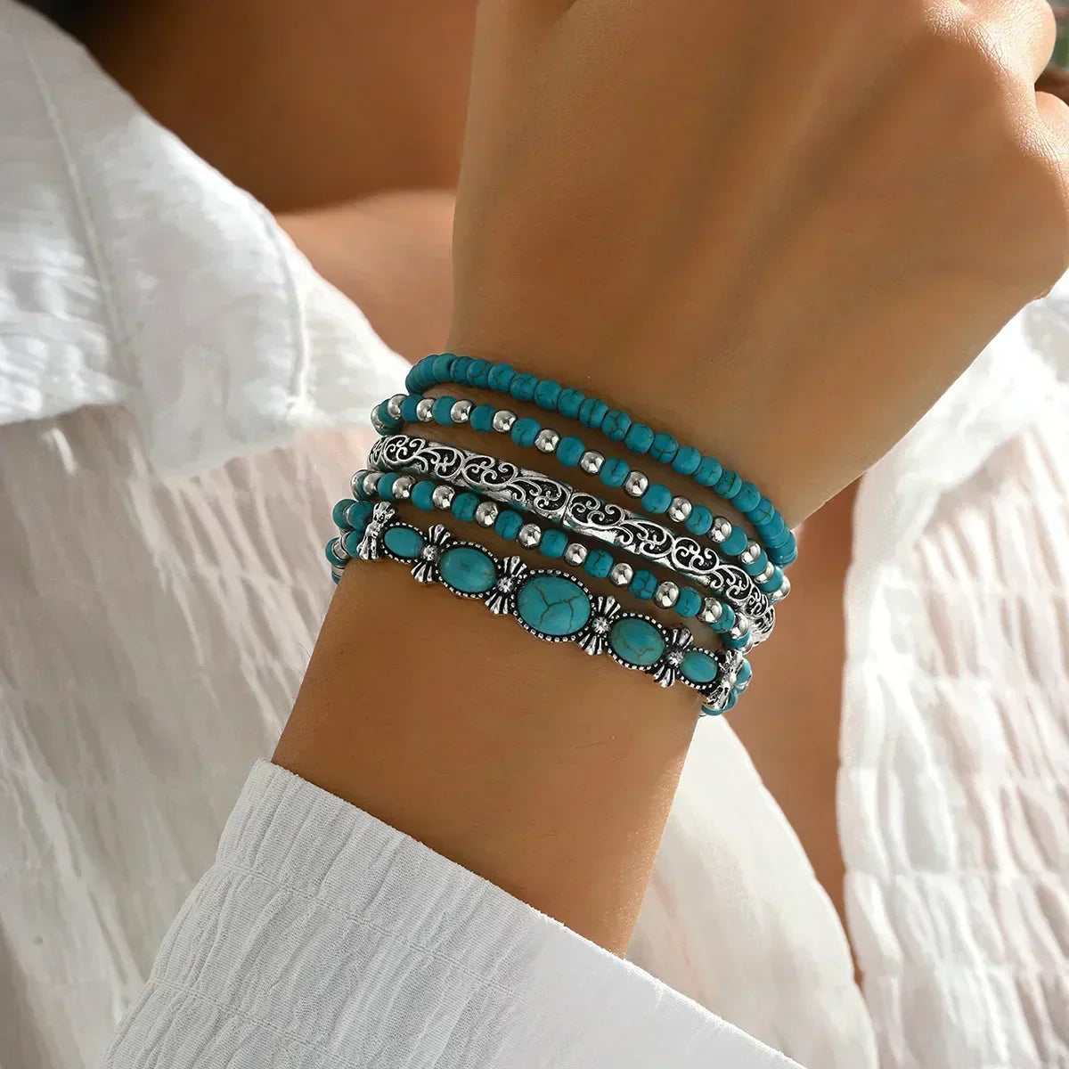 Maëlys™ | Turquoise Beaded Multi-Strand Bracelet