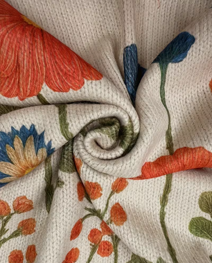Wrenna™ | Botanical Bloom Zip Cardigan