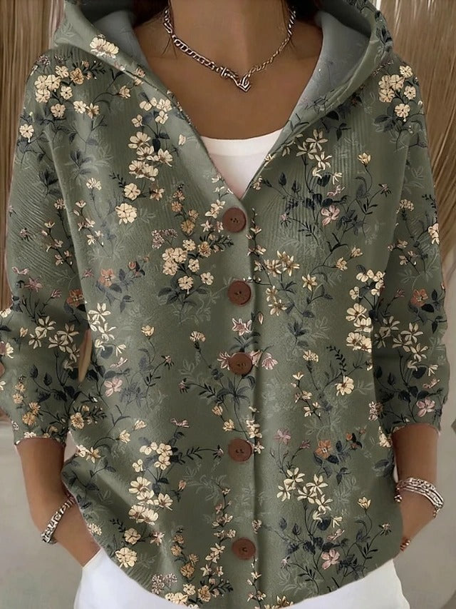 Vanessa™ | Artistic Woven Hooded Cardigan