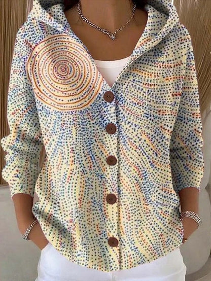 Vanessa™ | Artistic Woven Hooded Cardigan