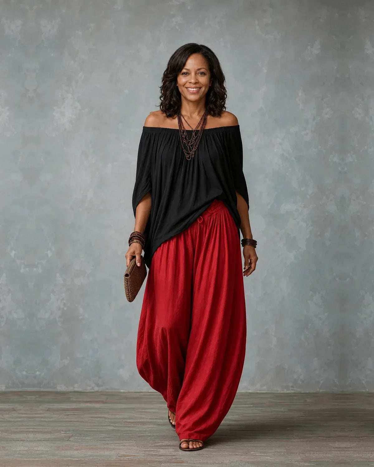Jadia | Off-Shoulder Wide-Leg Two-Piece Set