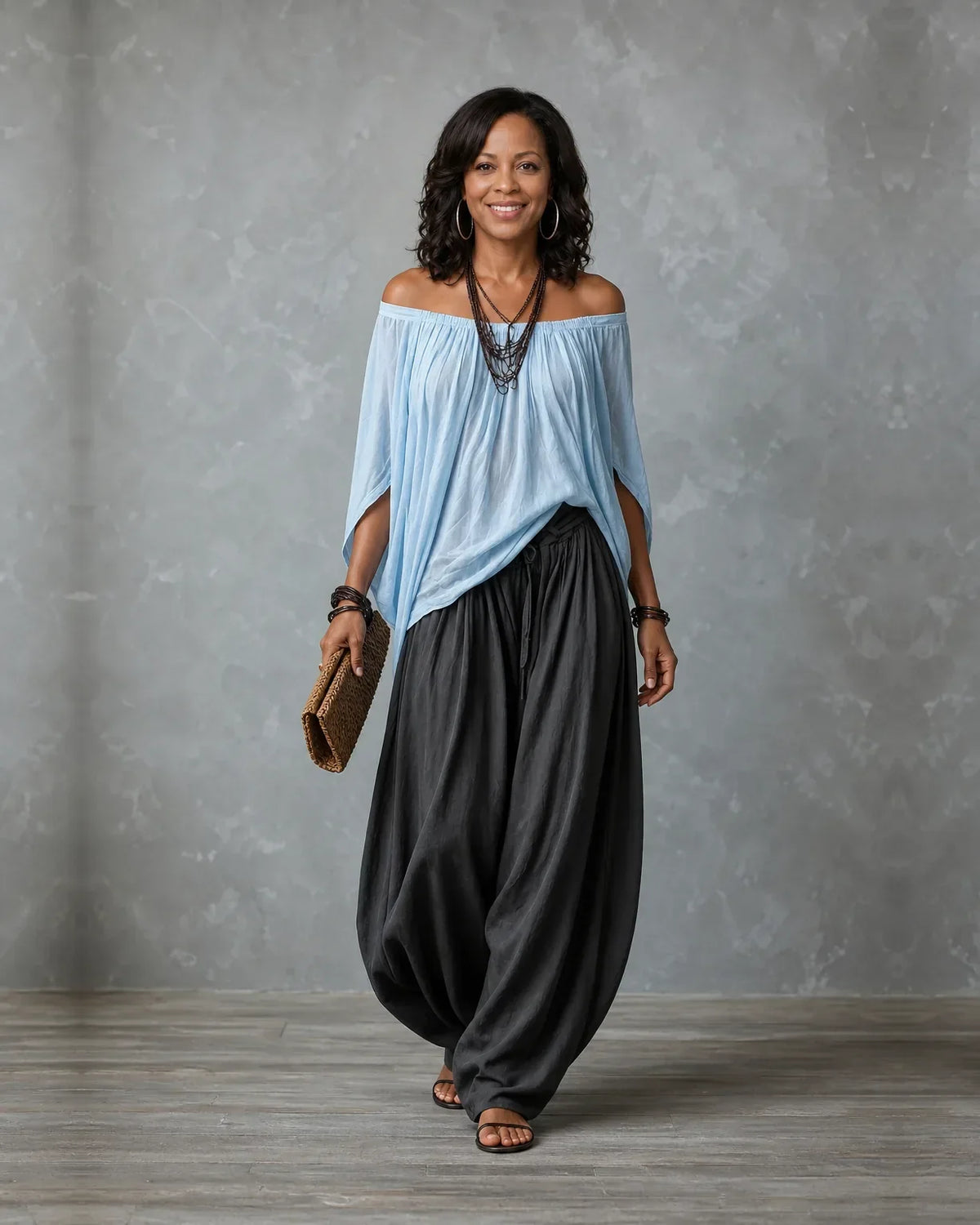 Jadia | Off-Shoulder Wide-Leg Two-Piece Set