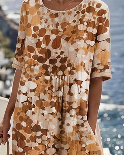 Elowen | Relaxed Floral Print Midi Dress