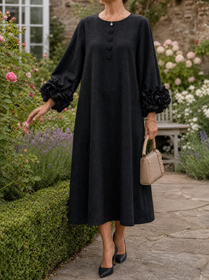 Elodie | Refined Bloom Cuff Midi Dress