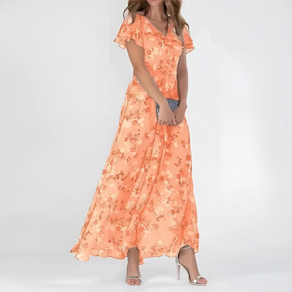 Aurora™ | Sunset Blossom Floral Maxi Dress