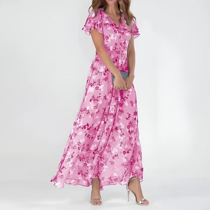Aurora™ | Sunset Blossom Floral Maxi Dress