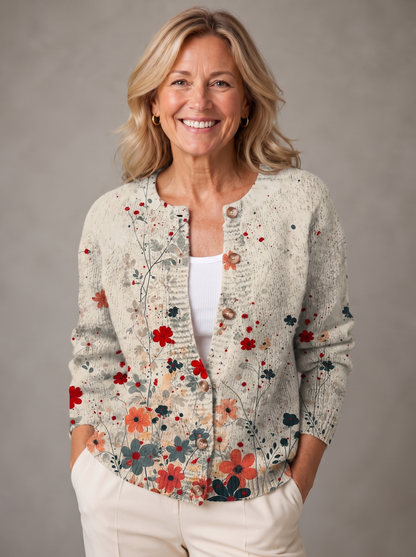 Arabella | Vintage Floral Knit Cardigan