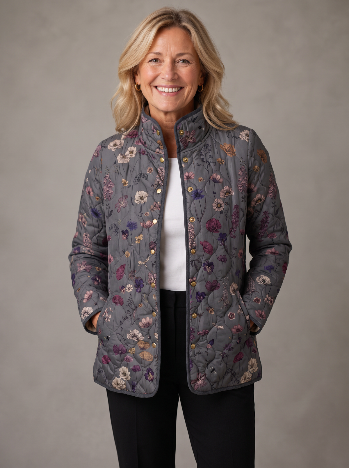 Mabel | Dried Flower Quilted Jacket