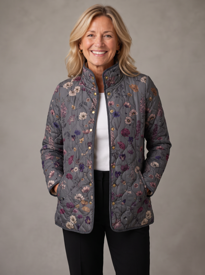 Mabel | Dried Flower Quilted Jacket
