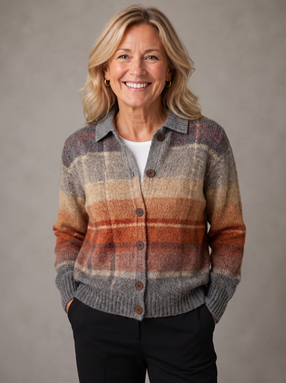 Imelda™ | Autumn Ombre Plaid Cardigan